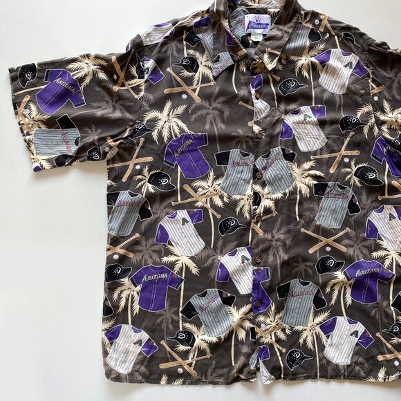 Vintage Reyn Spooner Arizona Diamondbacks Hawaiian XL Shirt Purple Original MLB - Picture 6 of 7